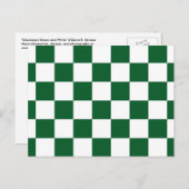 Gecontroleerd groen en wit briefkaart (Voorkant / Achterkant)