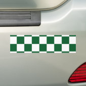 Gecontroleerd groen en wit bumpersticker (Op auto)