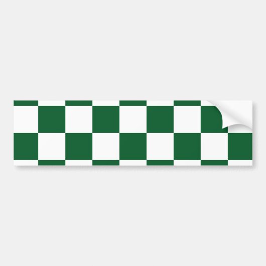 Gecontroleerd groen en wit bumpersticker (Voorkant)
