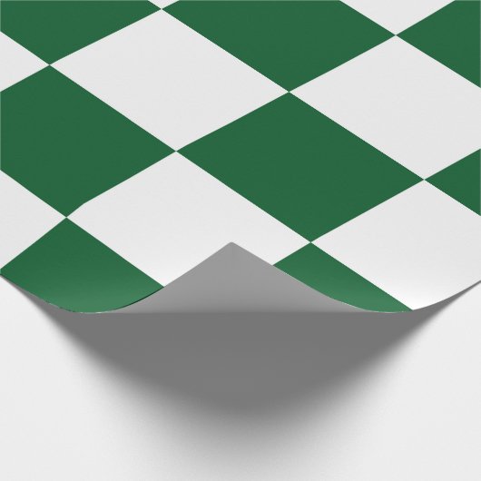 Gecontroleerd groen en wit cadeaupapier (Hoek)
