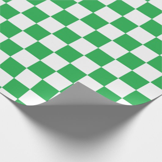 Gecontroleerd groen en wit cadeaupapier (Hoek)