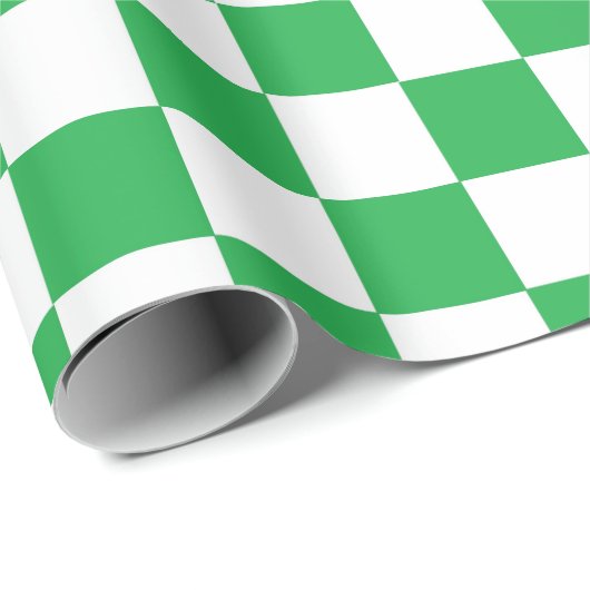 Gecontroleerd groen en wit cadeaupapier (Rol Hoek)