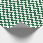 Gecontroleerd groen en wit cadeaupapier (Hoek)