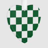 Gecontroleerd groen en wit ornament (voorkant)