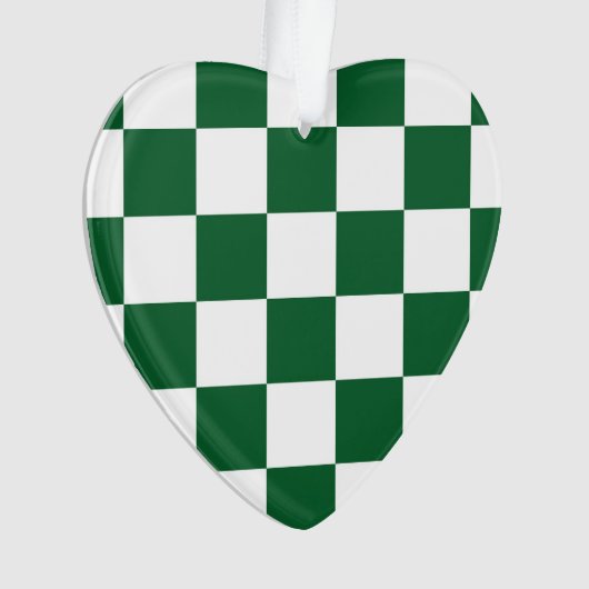 Gecontroleerd groen en wit ornament (voorkant)