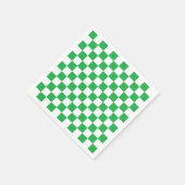 Gecontroleerd groen en wit servet (Hoek)