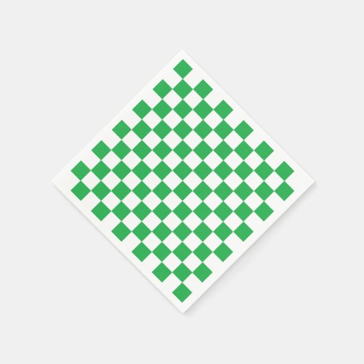 Gecontroleerd groen en wit servet (Hoek)