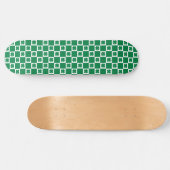 Gecontroleerd groen en wit shamrock Clover-patroon Persoonlijk Skateboard (Horizontaal)
