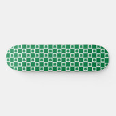 Gecontroleerd groen en wit shamrock Clover-patroon Persoonlijk Skateboard (Horizontaal)