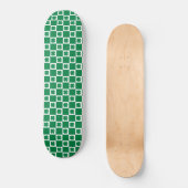 Gecontroleerd groen en wit shamrock Clover-patroon Persoonlijk Skateboard (Voorkant)