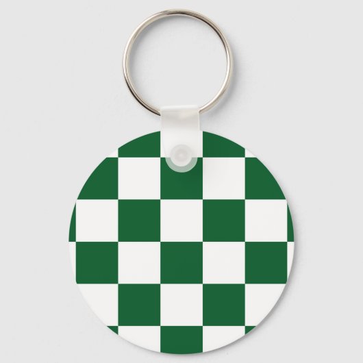 Gecontroleerd groen en wit sleutelhanger (Voorkant)
