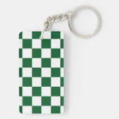 Gecontroleerd groen en wit sleutelhanger (achterkant)