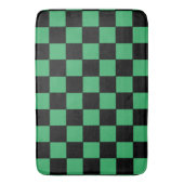 Gecontroleerd groen en zwart badmat (Voorkant Verticaal)
