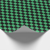 Gecontroleerd groen en zwart cadeaupapier (Hoek)