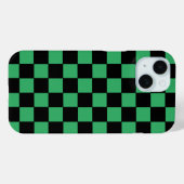 Gecontroleerd groen en zwart Case-Mate iPhone case (Achterkant (horizontaal))