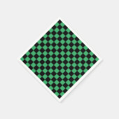 Gecontroleerd groen en zwart servet (Hoek)