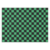 Gecontroleerd groen en zwart tafelkleed (Voorkant (Horizontaal))
