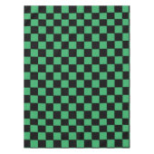 Gecontroleerd groen en zwart tafelkleed (Voorkant)