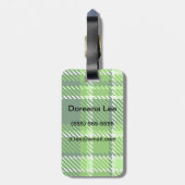 Gecontroleerd groen kleurpatroon bagagelabel (Achterkant verticaal)