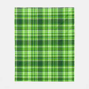 Gecontroleerd groen kleurpatroon fleece deken