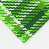 Gecontroleerd groen kleurpatroon fleece deken (Hoek)