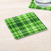 Gecontroleerd groen kleurpatroon kartonnen onderzetters (Schuin)
