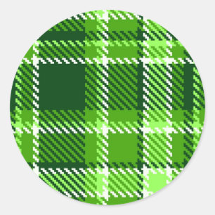 Gecontroleerd groen kleurpatroon ronde sticker