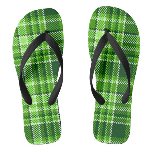 Gecontroleerd groen kleurpatroon teenslippers (Voetbed)