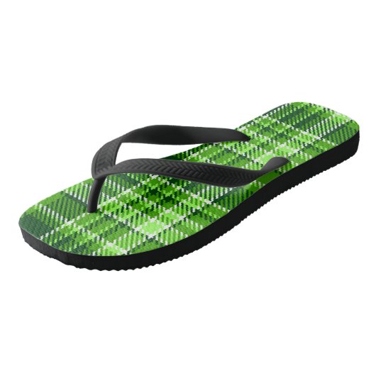 Gecontroleerd groen kleurpatroon teenslippers (Schuin)