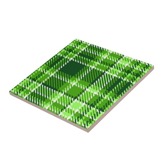 Gecontroleerd groen kleurpatroon tegeltje (Zijkant)