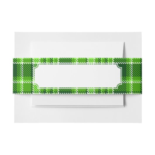 Gecontroleerd groen kleurpatroon uitnodigingen wikkel (Voorkant Voorbeeld)