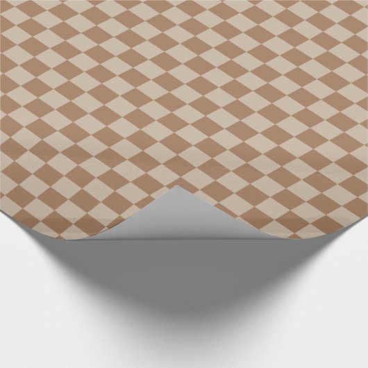 Gecontroleerd groot - bruin en licht bruin cadeaupapier (Hoek)