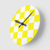 Gecontroleerd Groot - Wit en Lemon Ronde Klok (Hoek)
