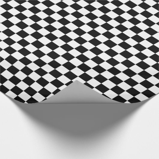 Gecontroleerd groot - zwart en wit cadeaupapier (Hoek)