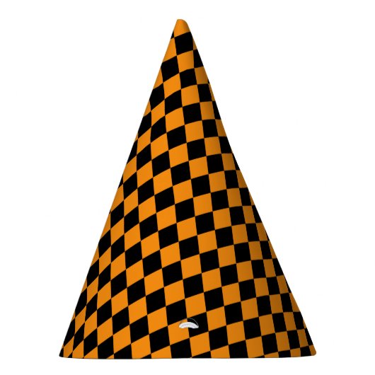 Gecontroleerd halloween zwart en sinaasappel feesthoedjes (Rechts)