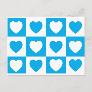 Gecontroleerd hart - Cyaan Blue Briefkaart
