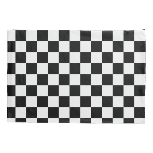 Gecontroleerd Hoesje met zwarte en witte schroef Kussensloop (Achterkant)