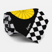 Gecontroleerd Japan Stropdas, Japanse vlag mode Stropdas (Opgerold)