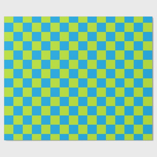 Gecontroleerd kalkgroen en Turquoise Cadeaupapier (Vlak)