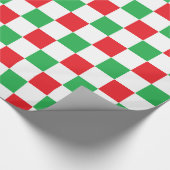 Gecontroleerd kerstrood en groen cadeaupapier (Hoek)