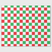 Gecontroleerd kerstrood en groen cadeaupapier (Vlak)