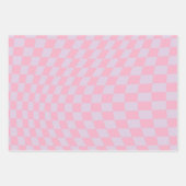 Gecontroleerd Lila Patroon Roze Checkerboard contr Inpakpapier Vel (Voorkant 2)