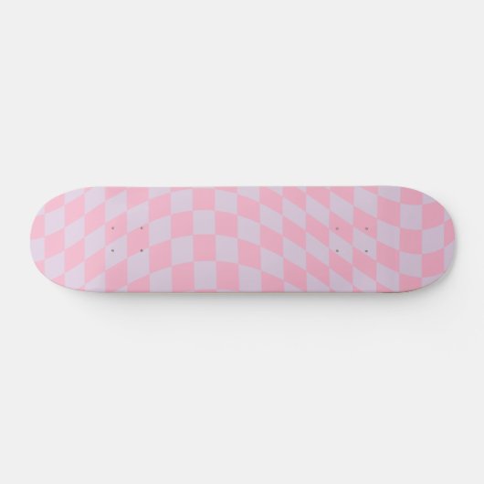 Gecontroleerd Lila Patroon Roze Checkerboard contr Persoonlijk Skateboard (Horizontaal)