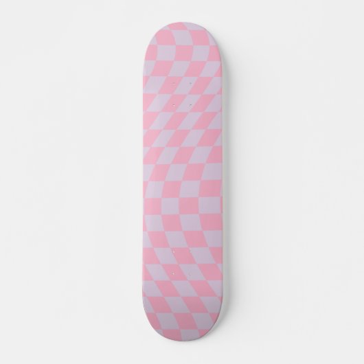 Gecontroleerd Lila Patroon Roze Checkerboard contr Persoonlijk Skateboard (Voorkant)