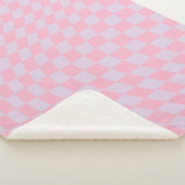 Gecontroleerd Lila Patroon Roze Checkerboard contr Sherpa Deken (3/4)