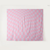 Gecontroleerd Lila Patroon Roze Checkerboard contr Wandkleed (Voorkant (horizontaal))