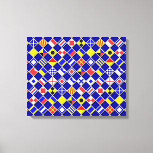 Gecontroleerd Nautical Signal Flagor Decor Canvas Afdruk
