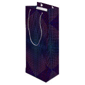 Gecontroleerd Net patroon 01 Black BG Wijn Cadeautas (Achterkant Gekanteld)