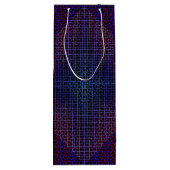 Gecontroleerd Net patroon 01 Black BG Wijn Cadeautas (Achterkant)