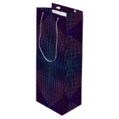 Gecontroleerd Net patroon 01 Black BG Wijn Cadeautas (Voorkant Gekanteld)